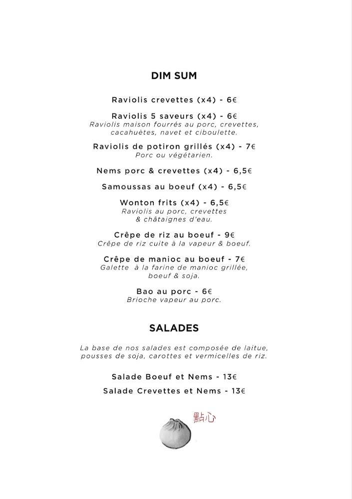 Restaurant Long Quan - Menu Image 1